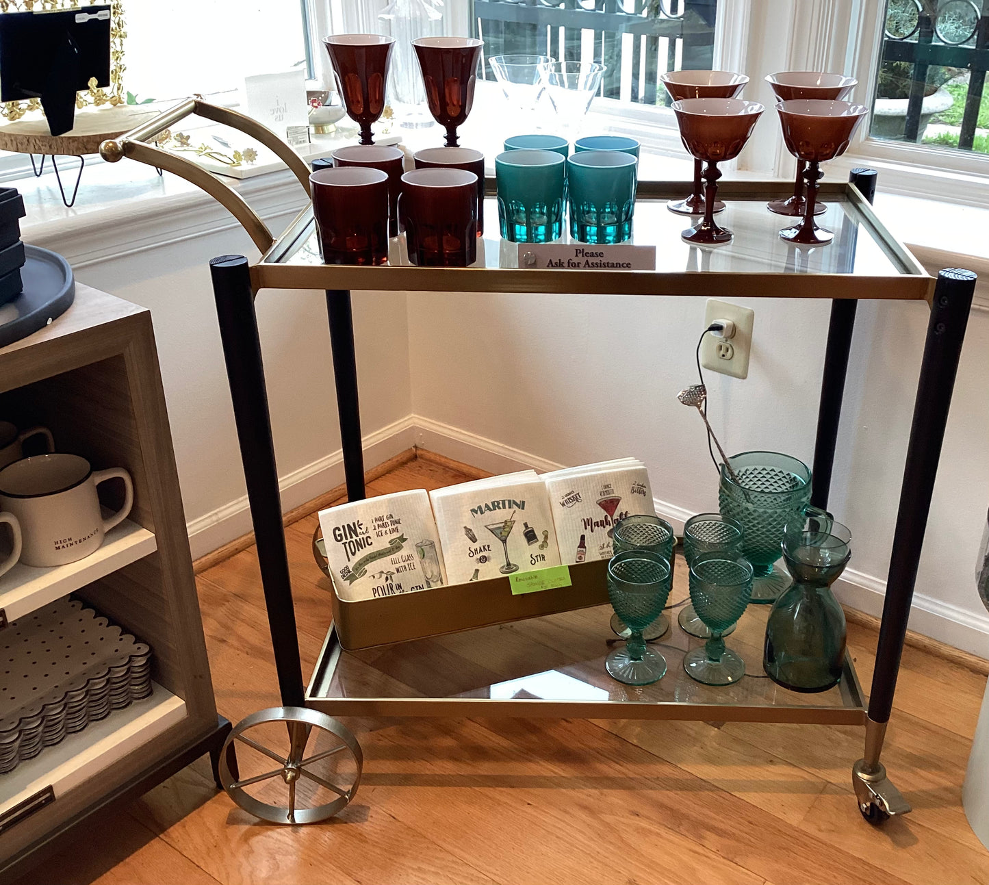 Black & Brass Bar cart
