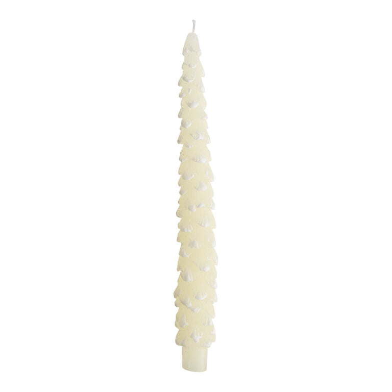 White Tree Taper Candles Set of 2