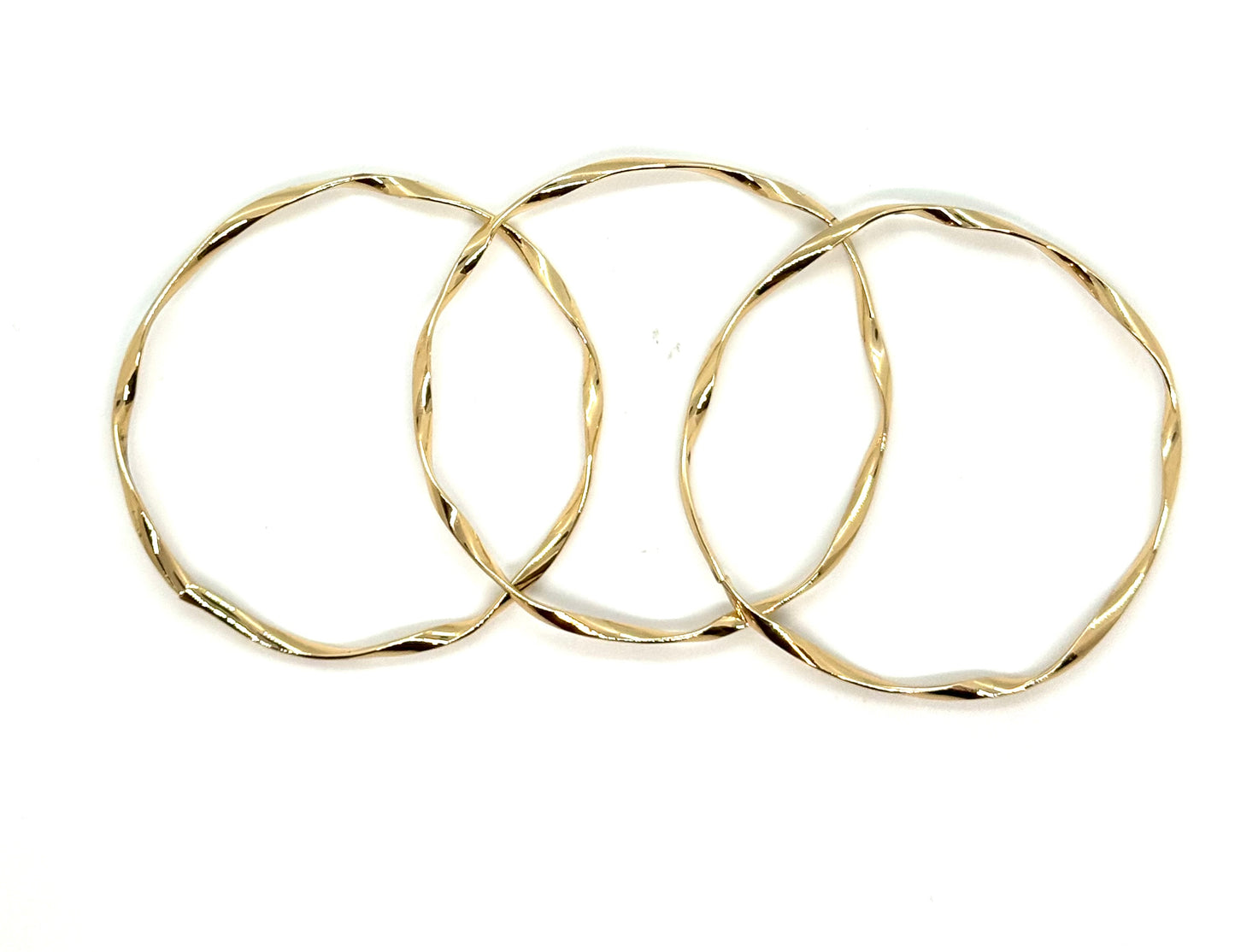 Set of 3 Gold Twisted Bangles