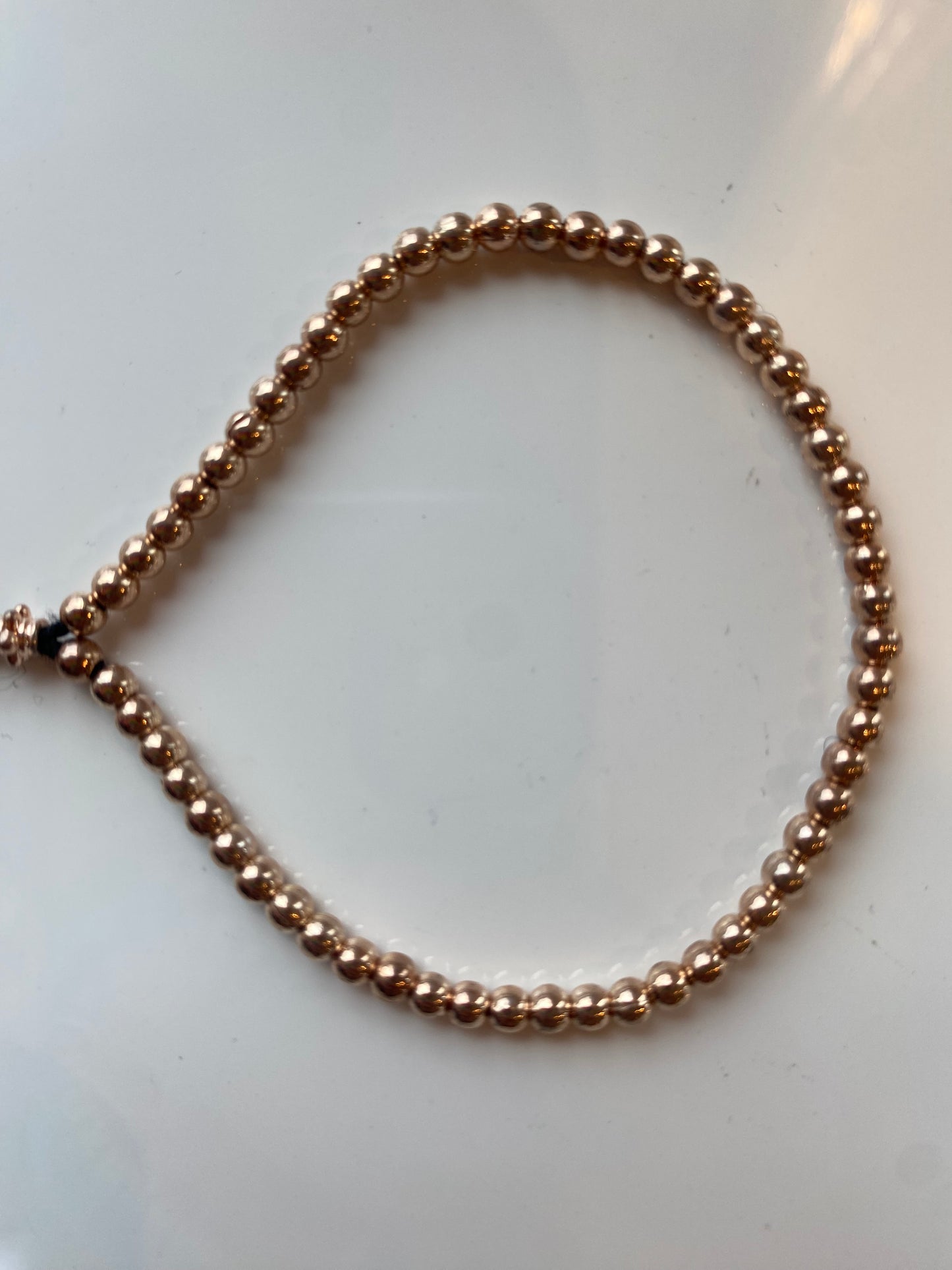 Copper Beaded String Bracelet
