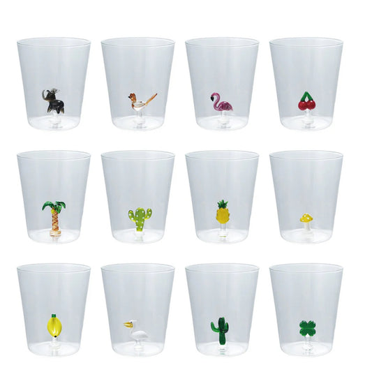 Drinking Glass with Glass Figure