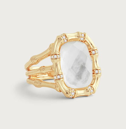 Bamboo with Stone Ring - Mother of Pearl
