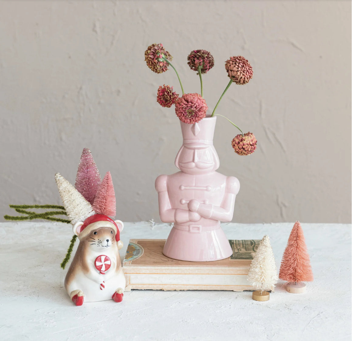 Pink Nutcracker Vase