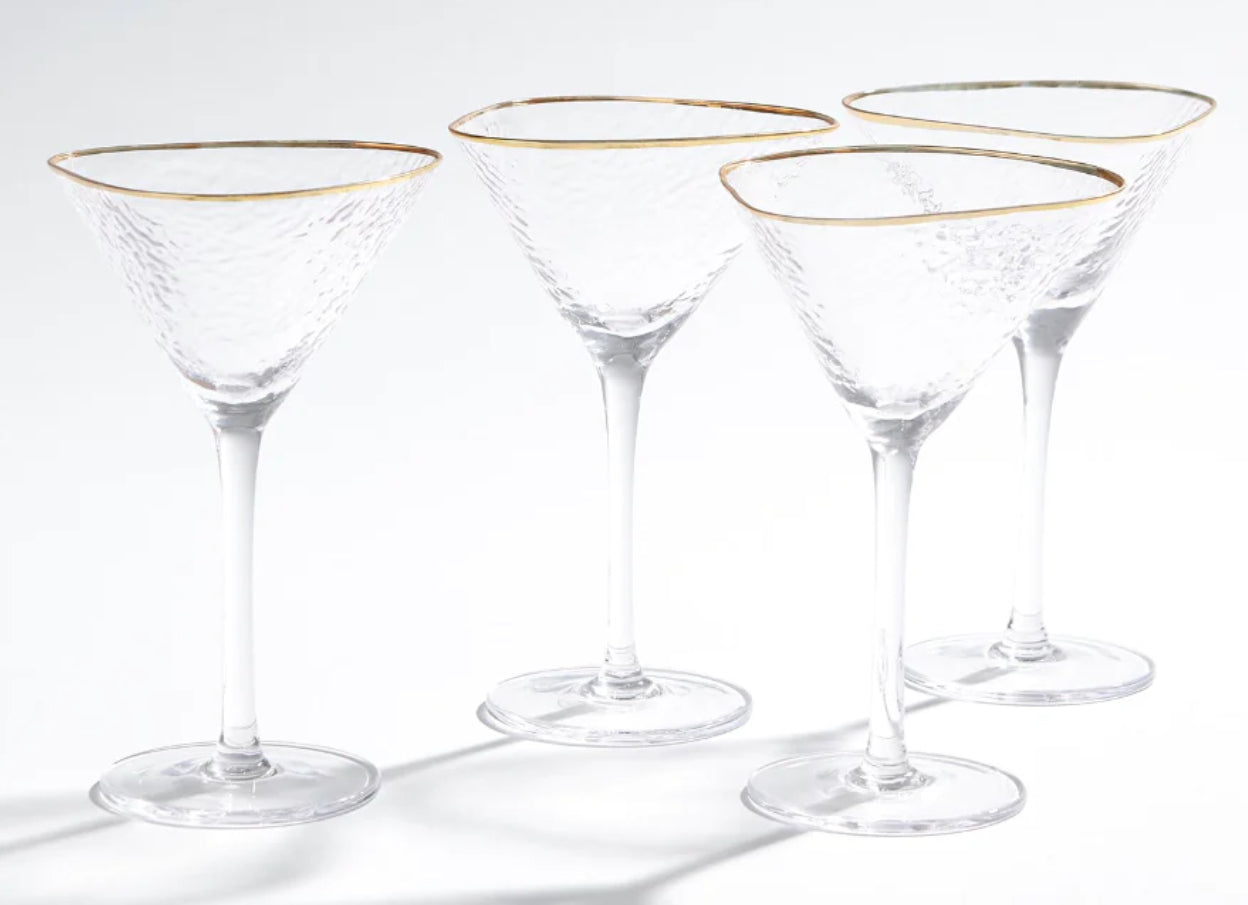 Organic Martini Glasses Set of 4