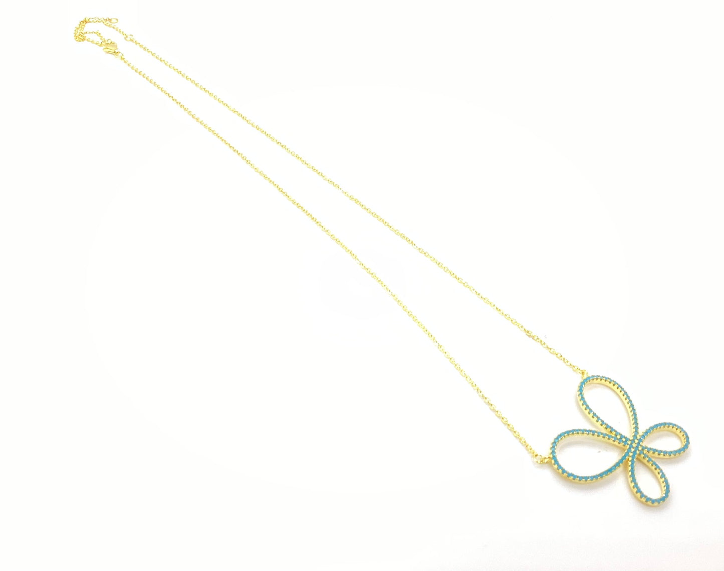 Wide Line Butterfly Necklace