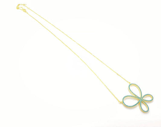 Wide Line Butterfly Necklace