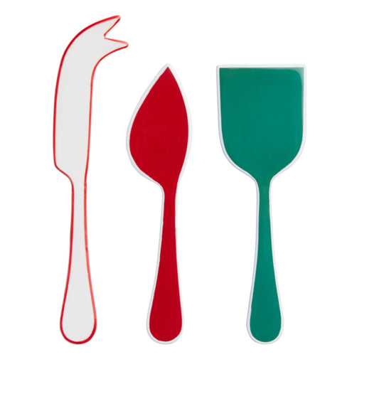 Holiday Cheese Server Set