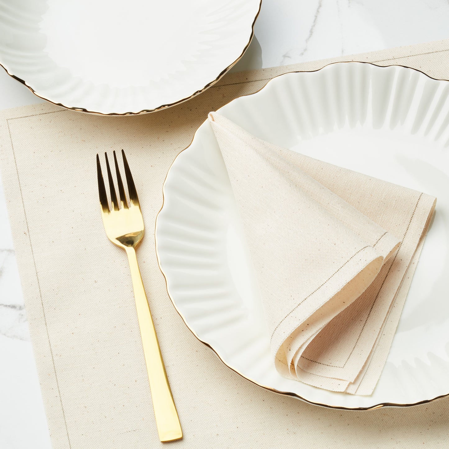 Natural Recycled Cotton Dinner Napkins